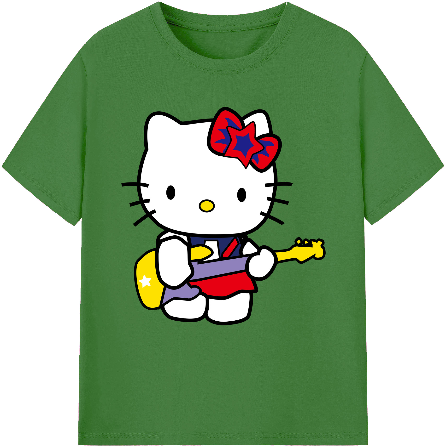 （画像用） Hello Kitty ハローキティ レディースカジュアルプリントTシャツ（綿100％）